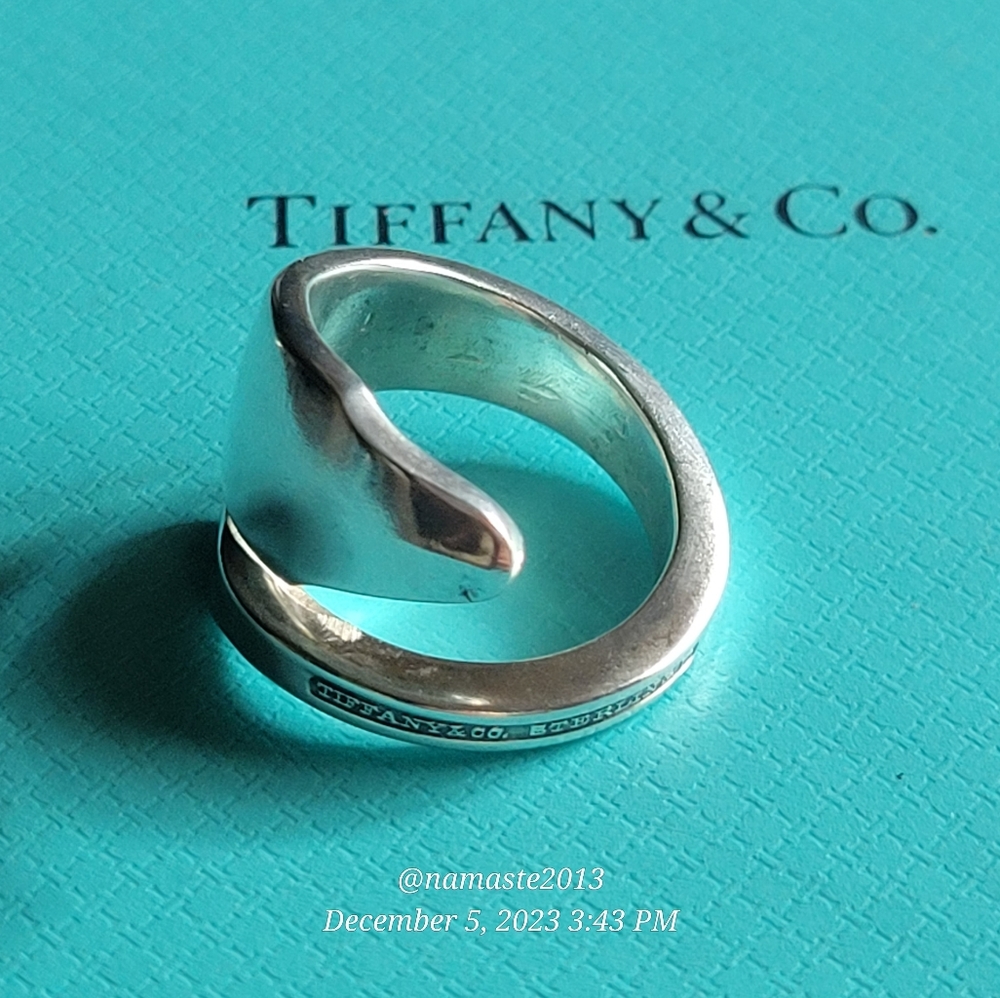 1912 Tiffany & Company Clinton Spoon Ring in Sterling Silver Luxury #56 - Picture 11 of 17